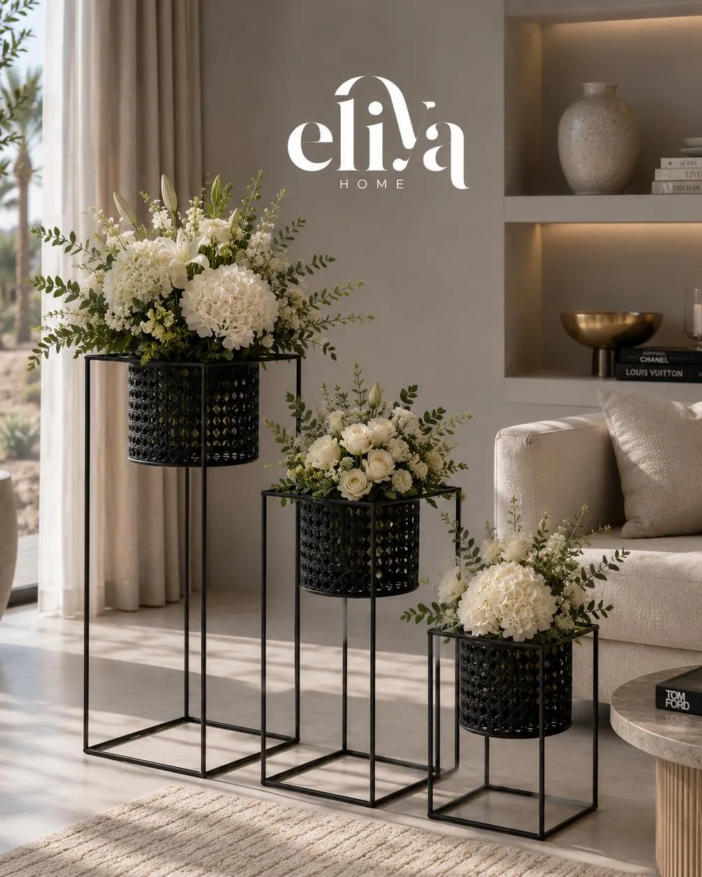 Luxury Metal Cushion Set (3 Pieces)