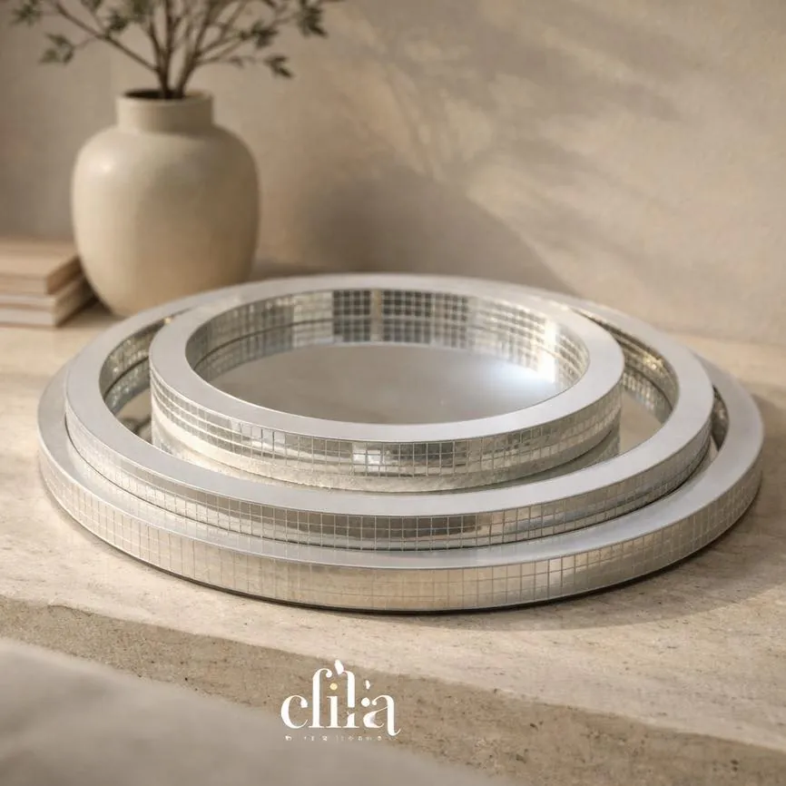 Tissue Holder and Crystal Tray Set