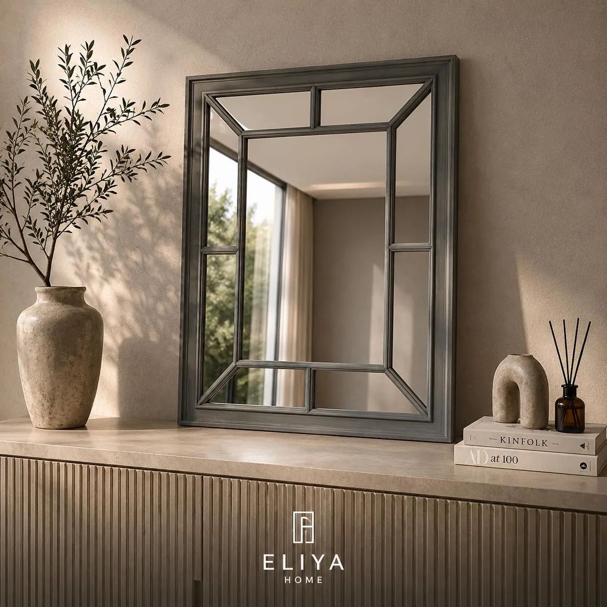 Arched Window-Style Decorative Mirror
