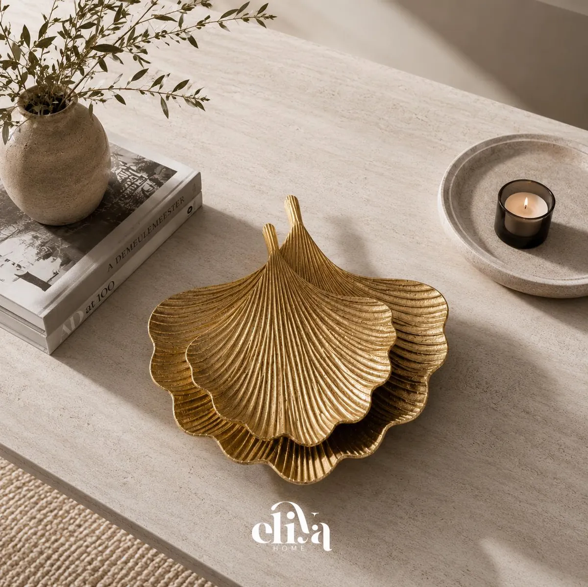 Ginkgo Leaf Decor Plates Set