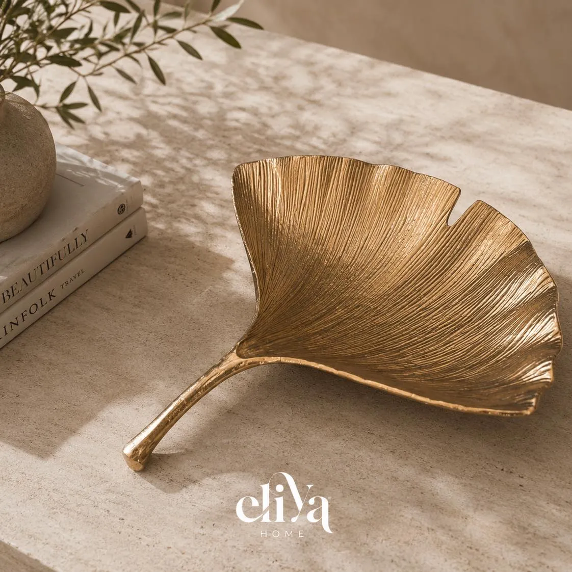 Ginkgo Leaf Decor Plates Set