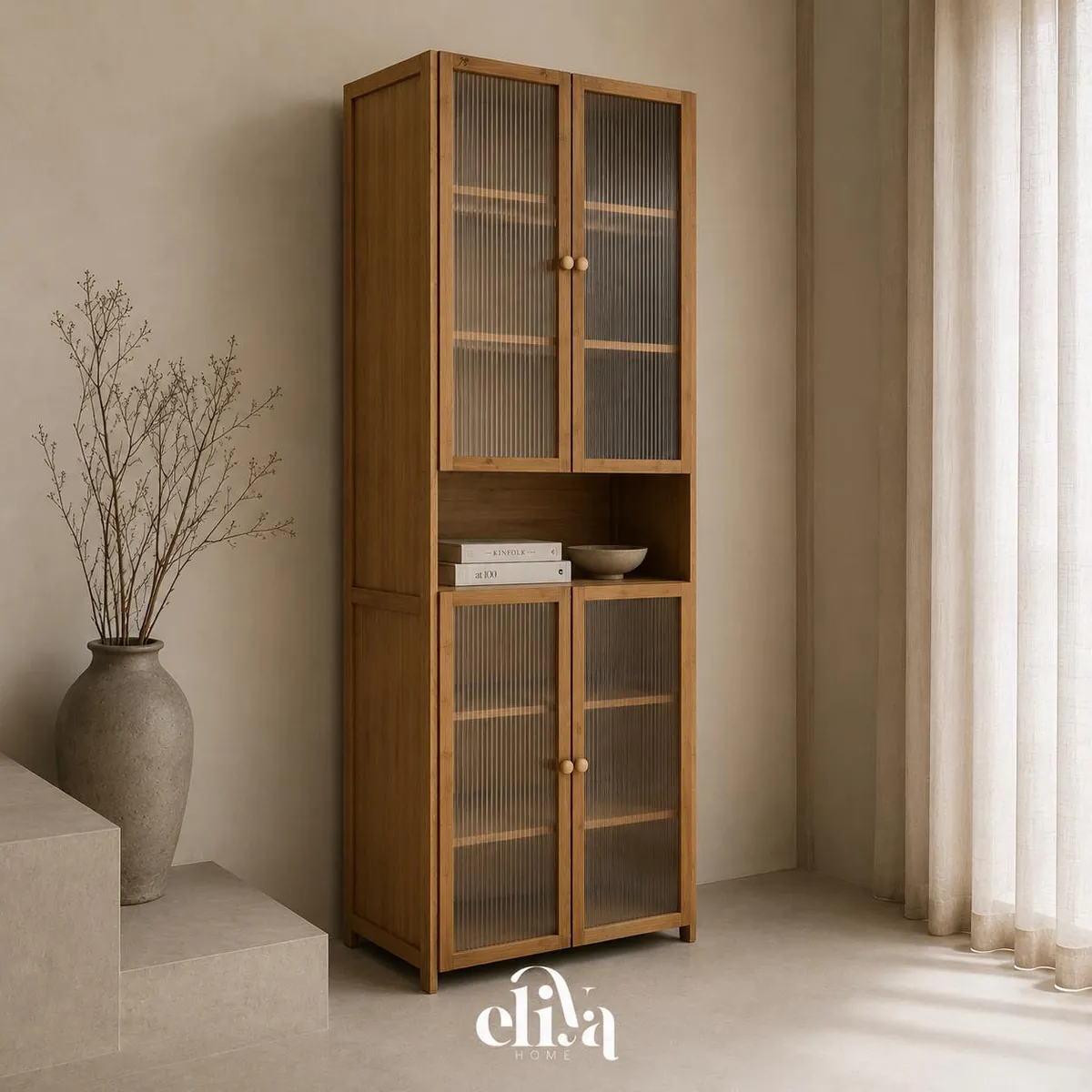 Wooden Showcase with Drawers