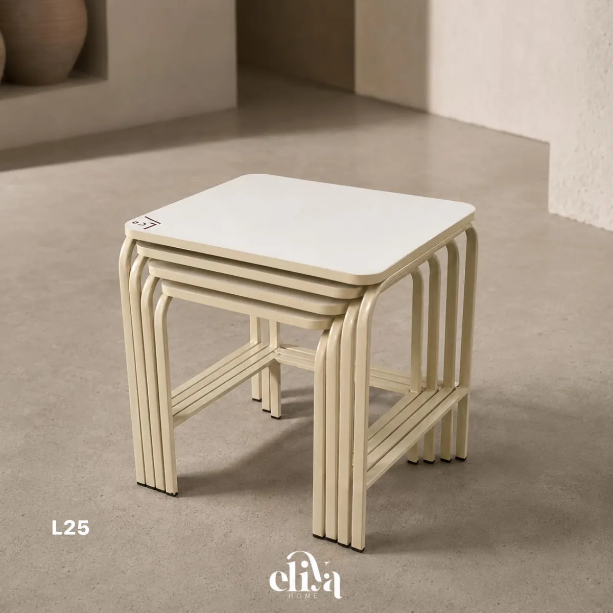 Elegant Rectangular Four-Piece Wooden Table Set