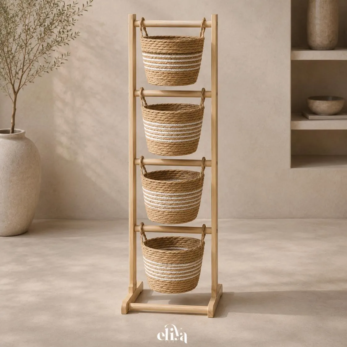 Wooden Vegetable Stand (4 Tiers)