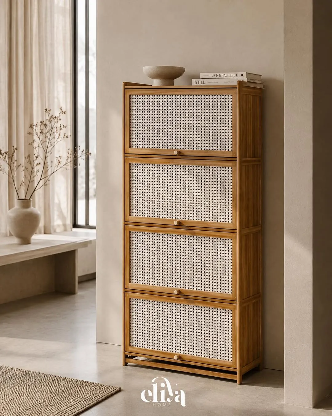Bamboo Shoe Rack