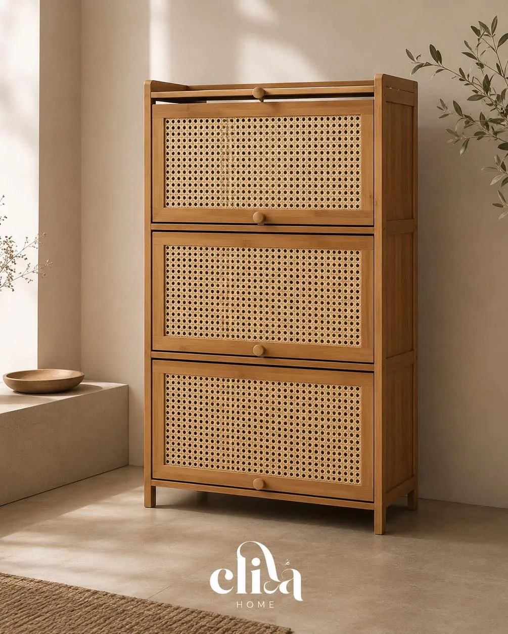 Bamboo Shoe Rack