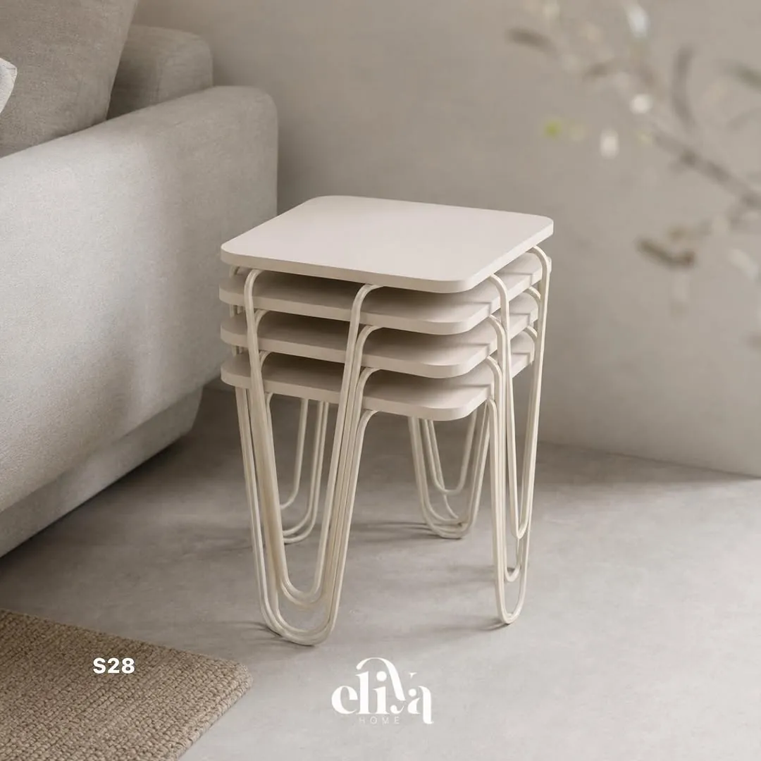 Square Luxury Nested Table Set (4 Pieces)