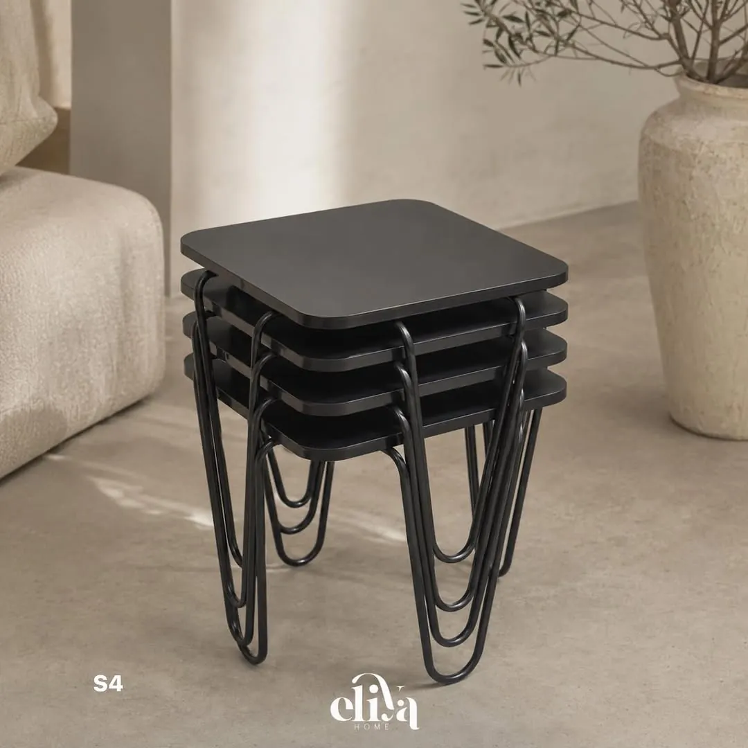 Square Luxury Nested Table Set (4 Pieces)