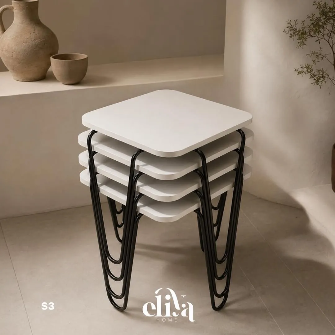 Square Luxury Nested Table Set (4 Pieces)