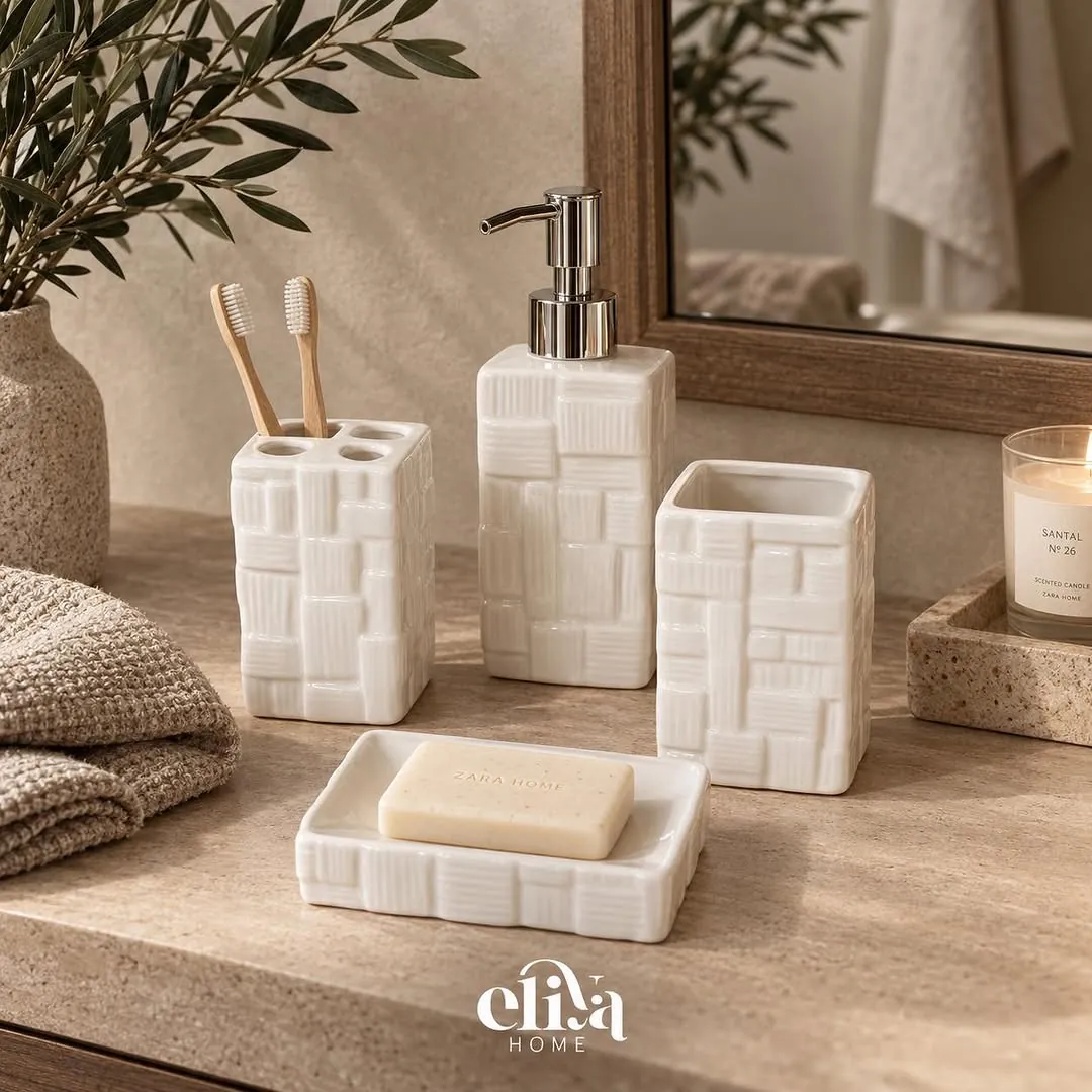 Elegant Marble Ceramic Set