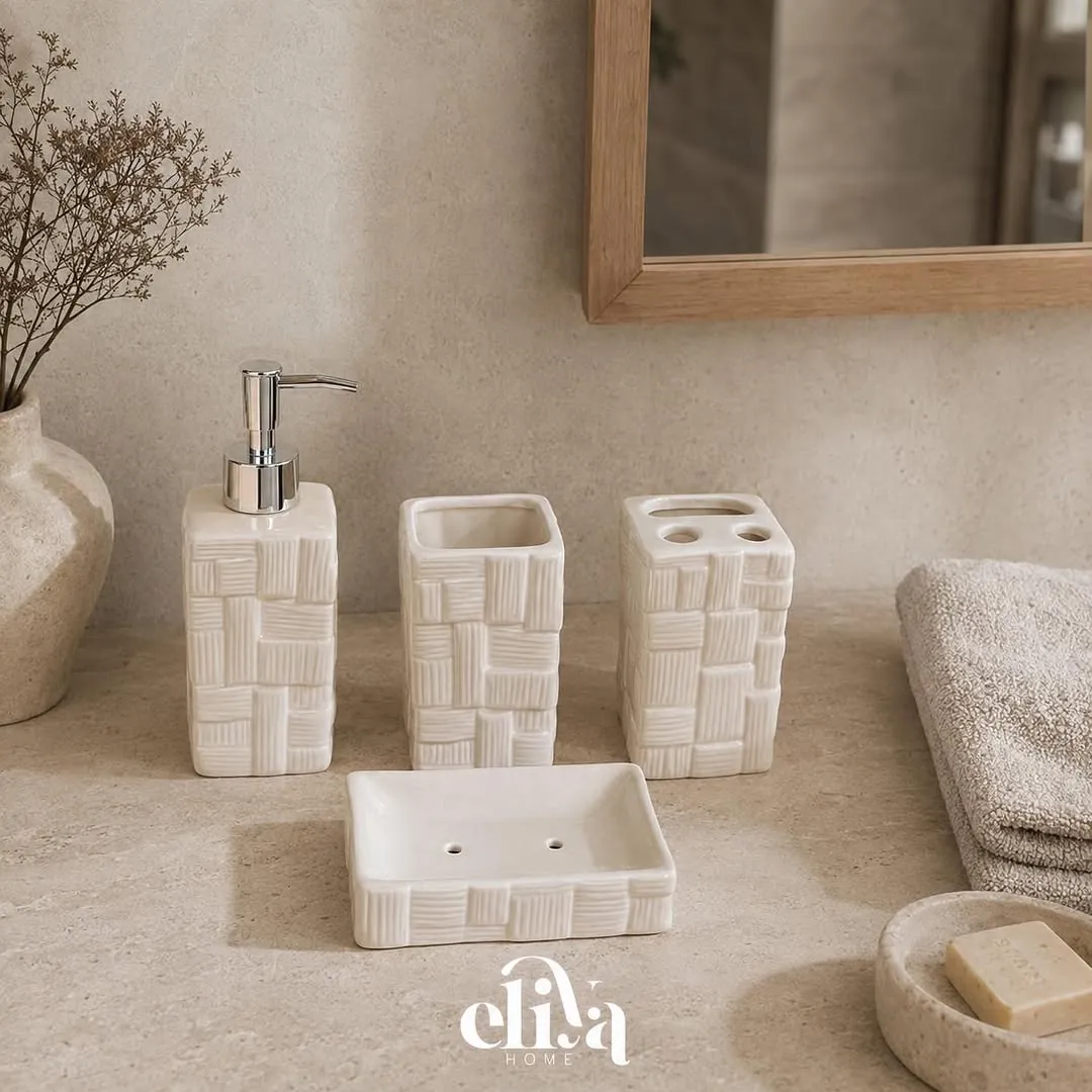 Elegant Marble Ceramic Set