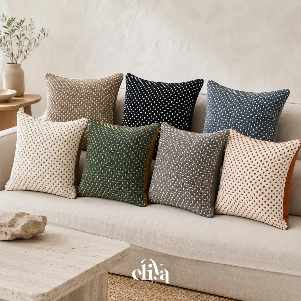 Decorative Leaf Design Pillows (Set of 6)