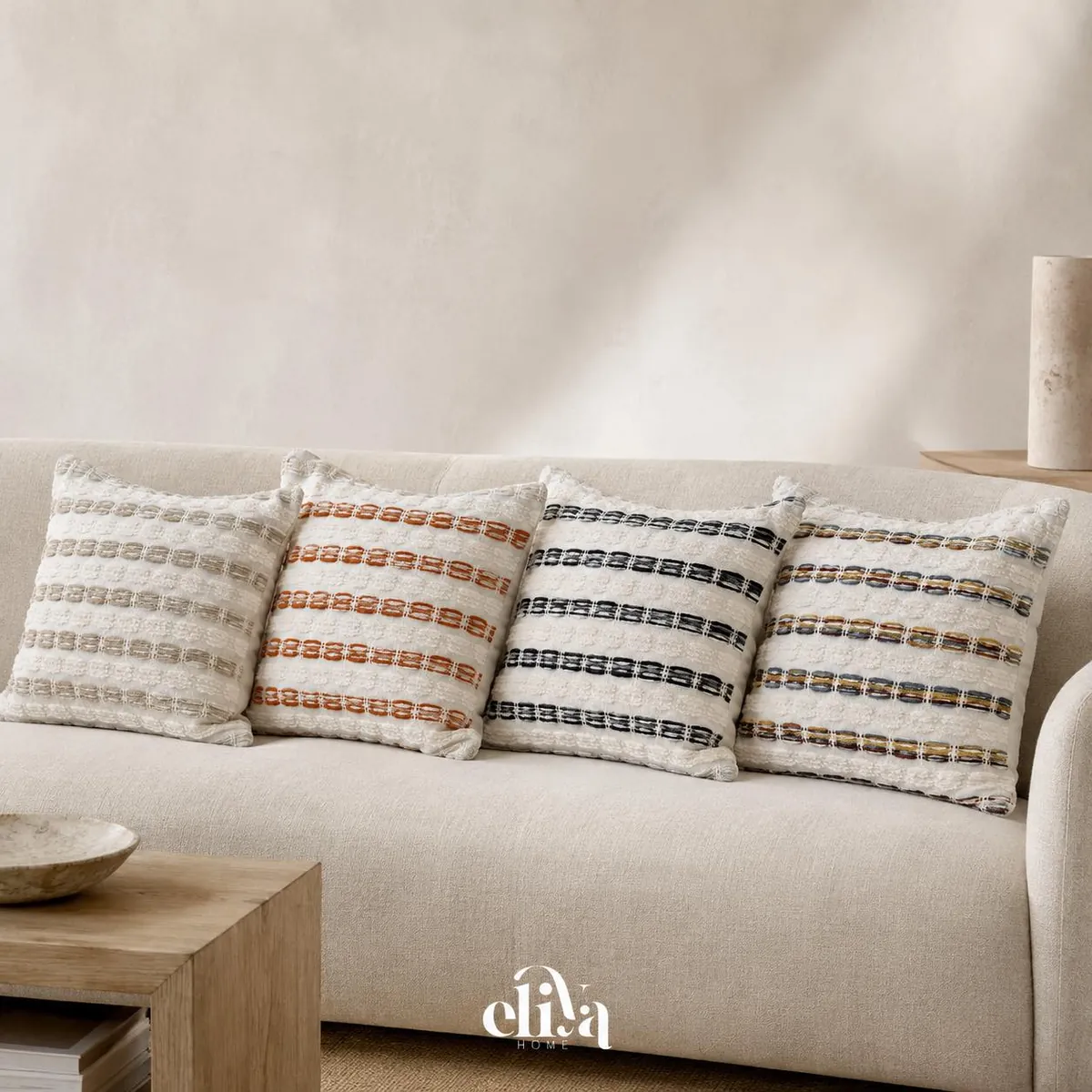 Decorative Leaf Design Pillows (Set of 6)