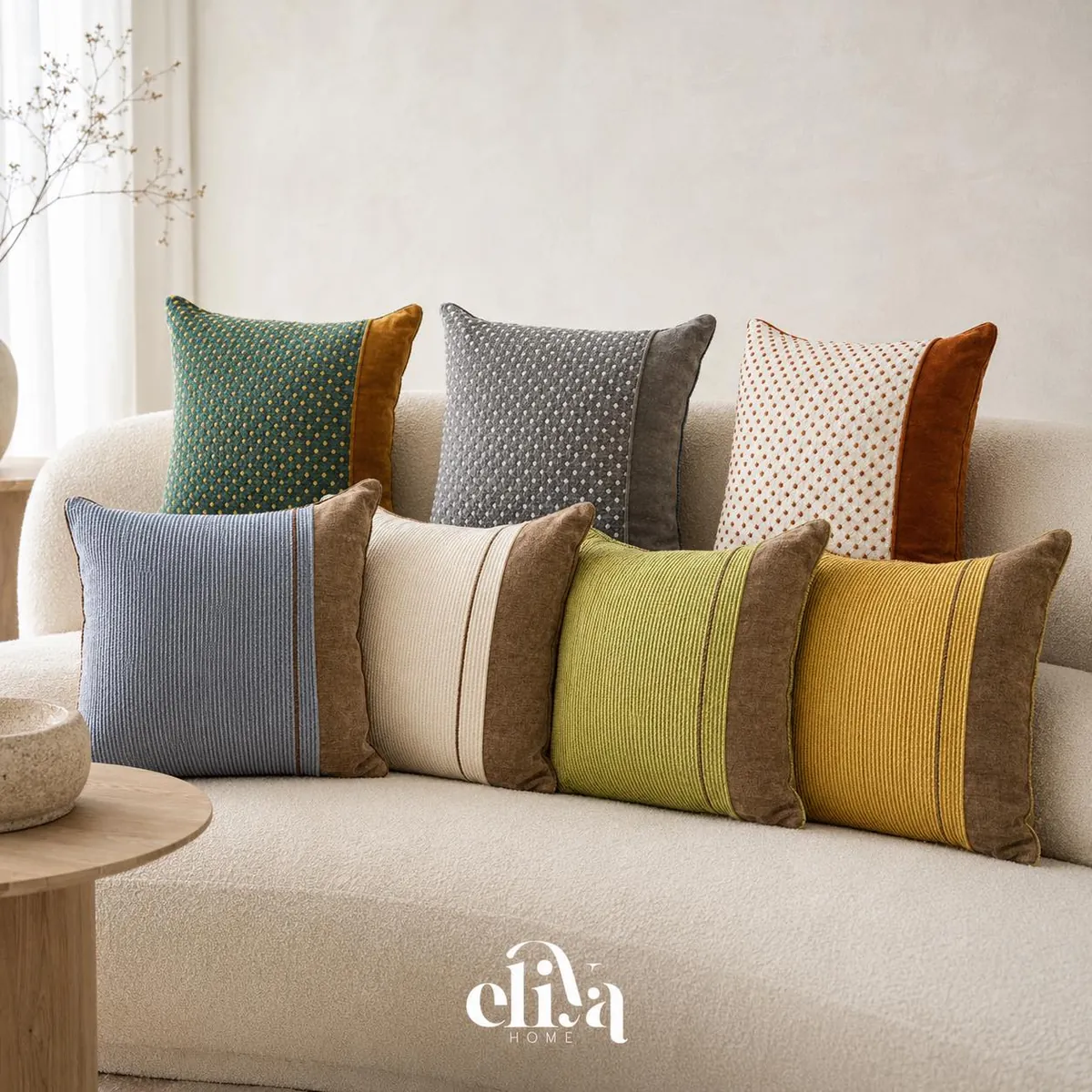 Decorative Leaf Design Pillows (Set of 6)