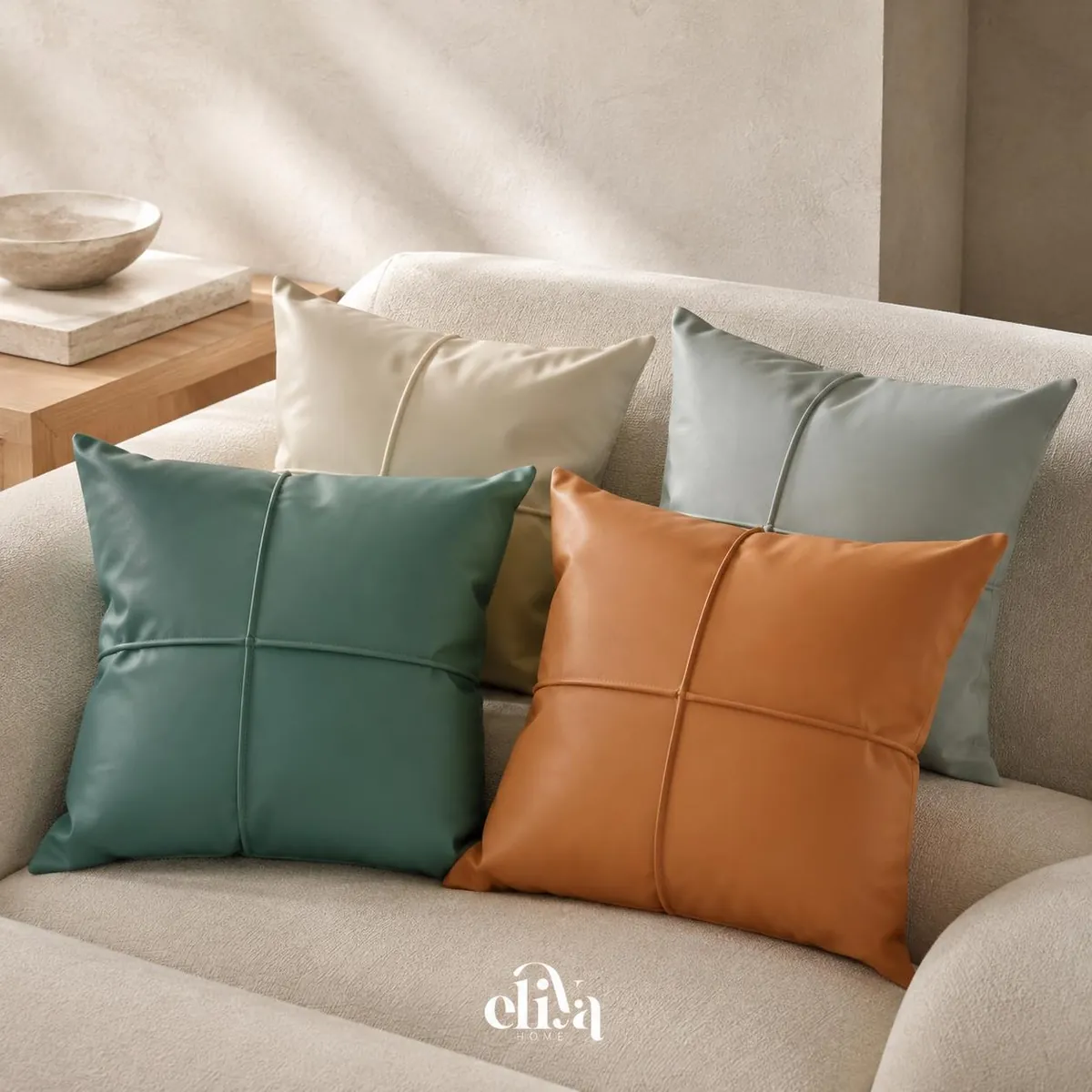 Decorative Leaf Design Pillows (Set of 6)