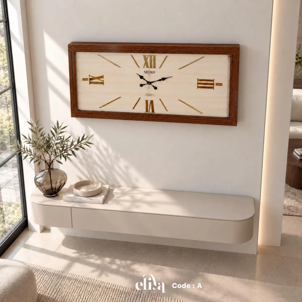 Handmade Natural Wood Floor Clock
