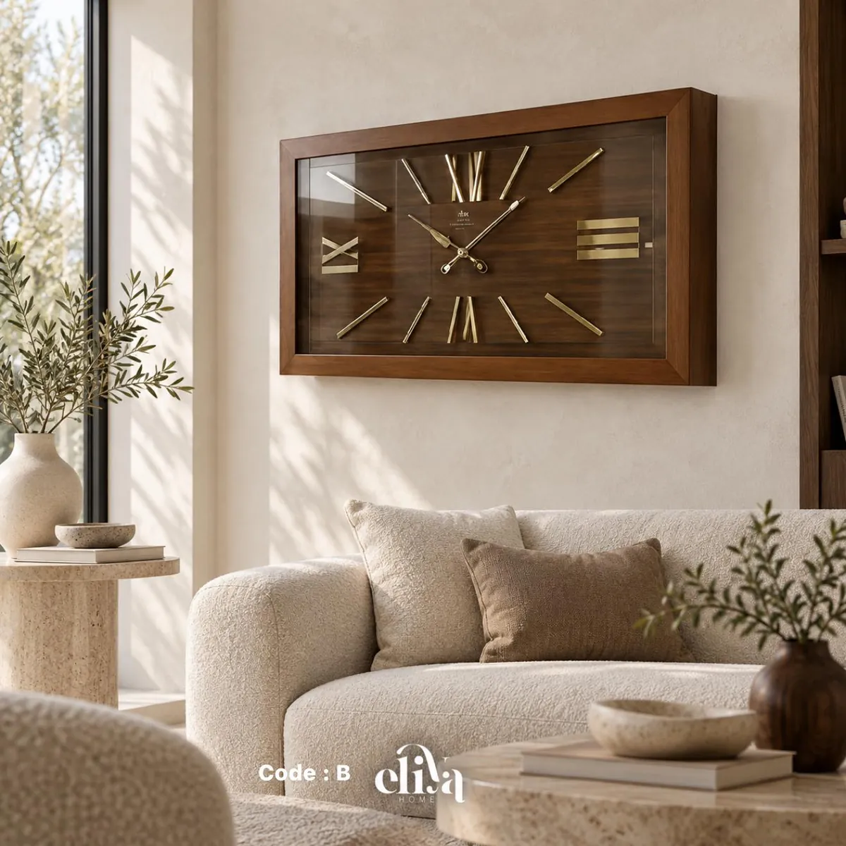 Handmade Natural Wood Floor Clock