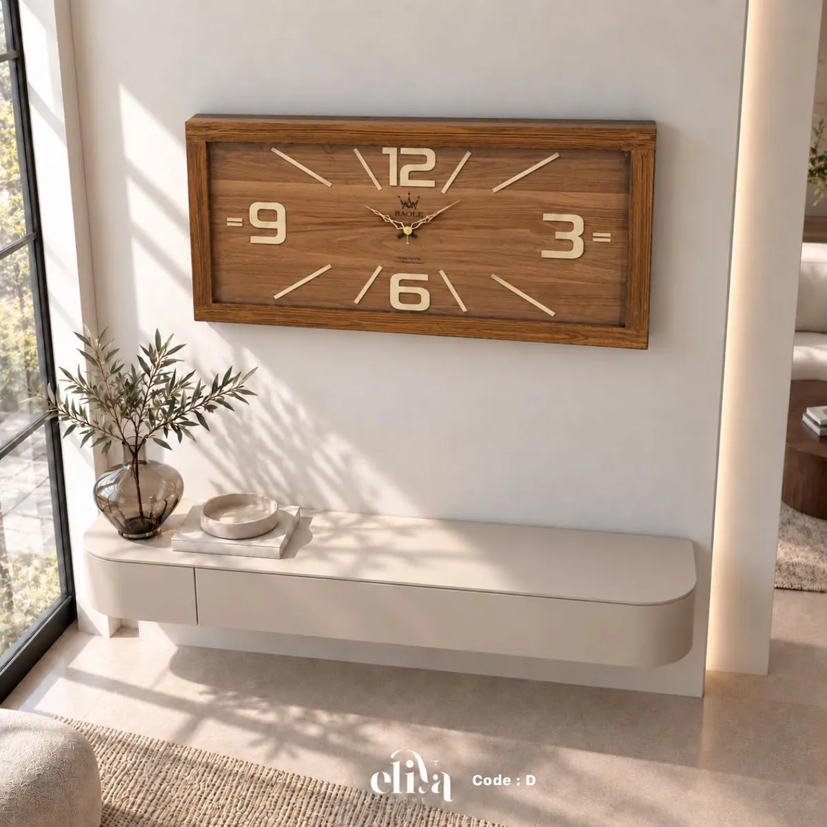 Handmade Natural Wood Floor Clock