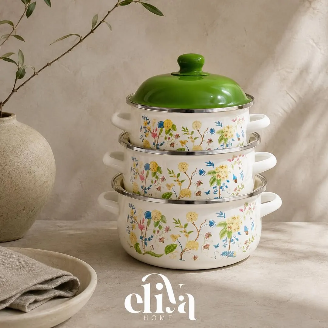 Ginko Metallic Pot Set (3 Pieces)