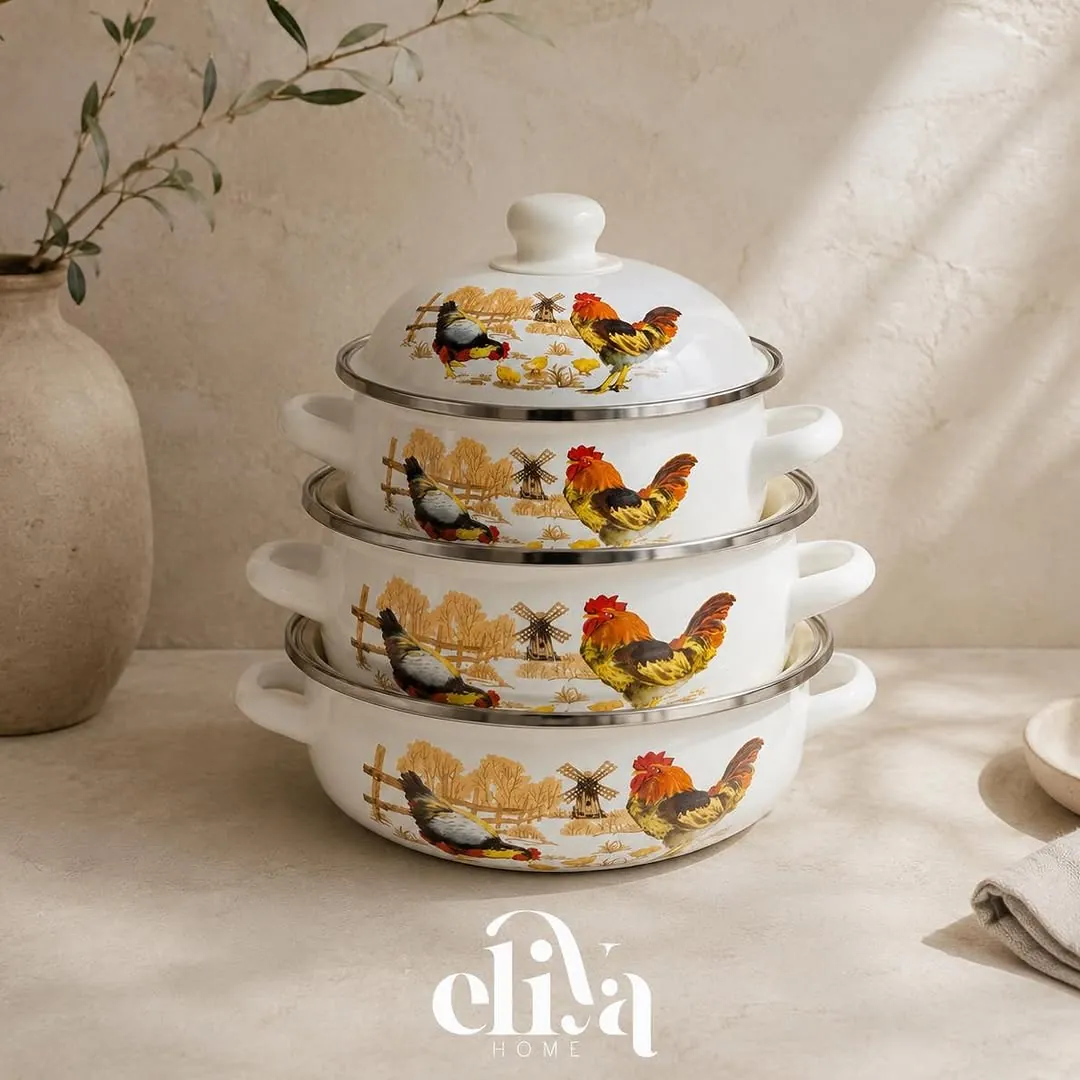 Ginko Metallic Pot Set (3 Pieces)