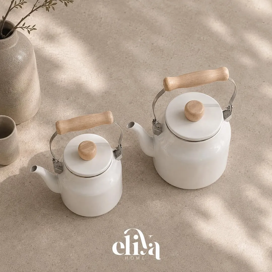 Ginko Metal Kettle and Teapot Set with Wooden Handle