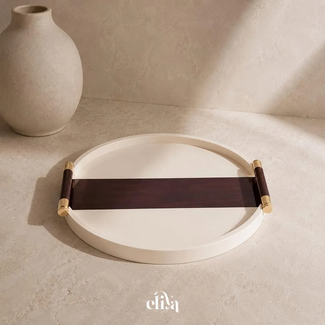Artistic Chinese Plate and Marble Kleenex Holder