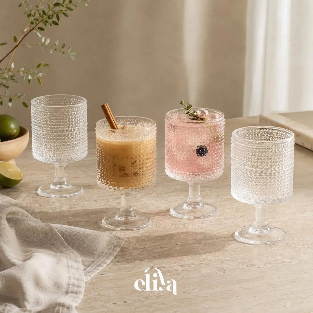 Elegant Crystal Base Glass Set