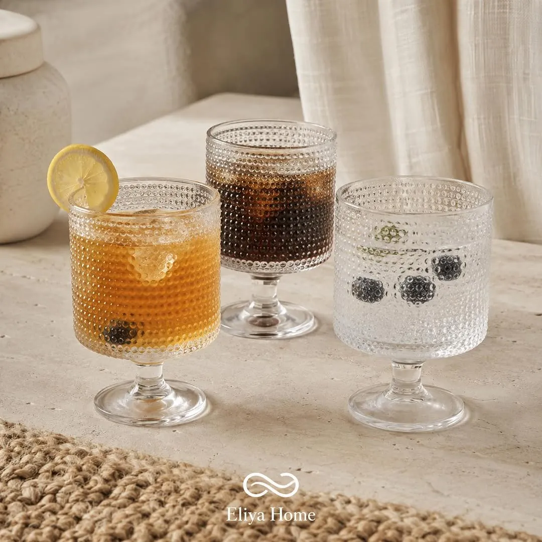 Elegant Crystal Base Glass Set