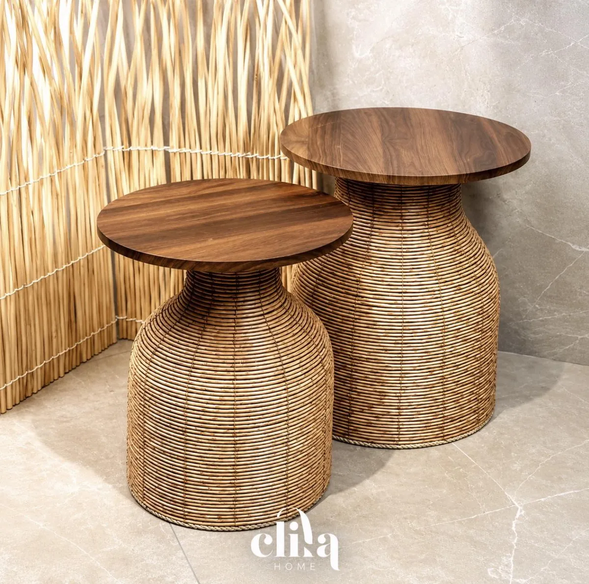 Natural Wood Table Set