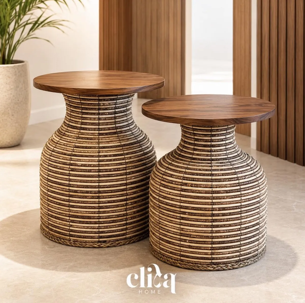 Natural Wood Table Set