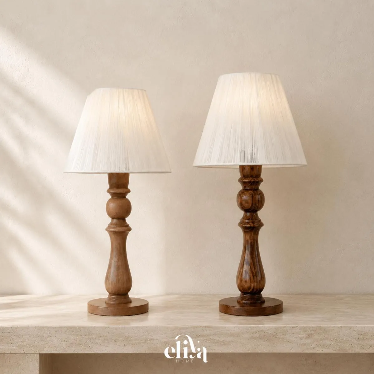 Elegant Wooden Table Lamp