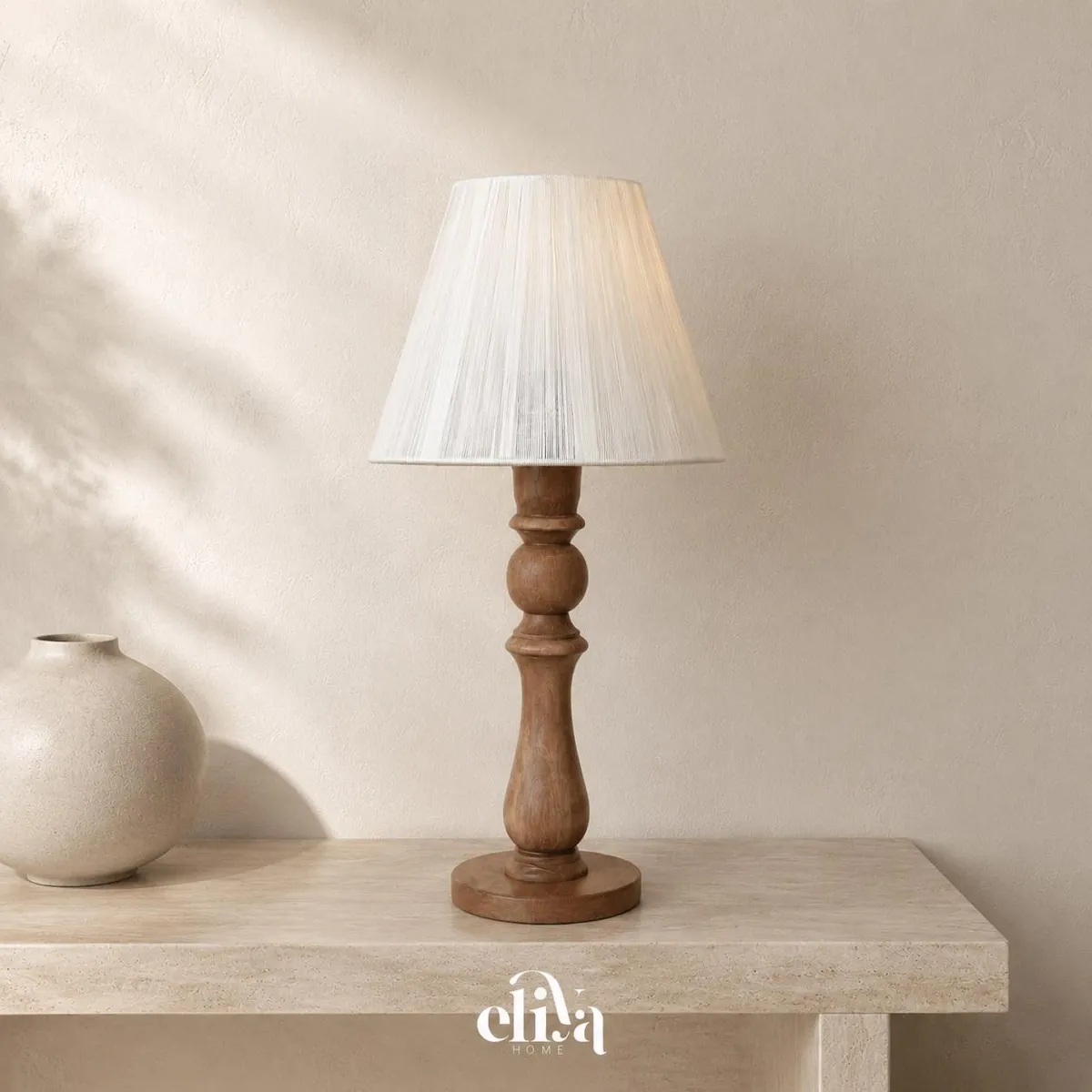 Elegant Wooden Table Lamp