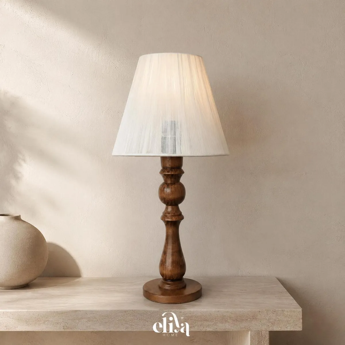 Elegant Wooden Table Lamp