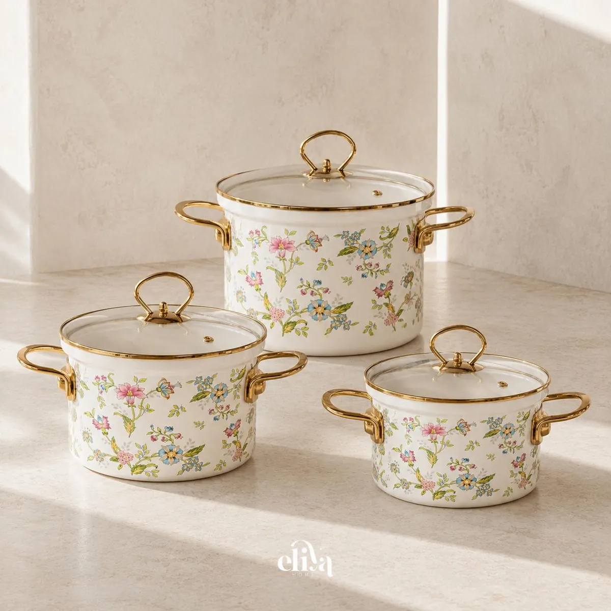 Ginko Metal Triple Pot Set