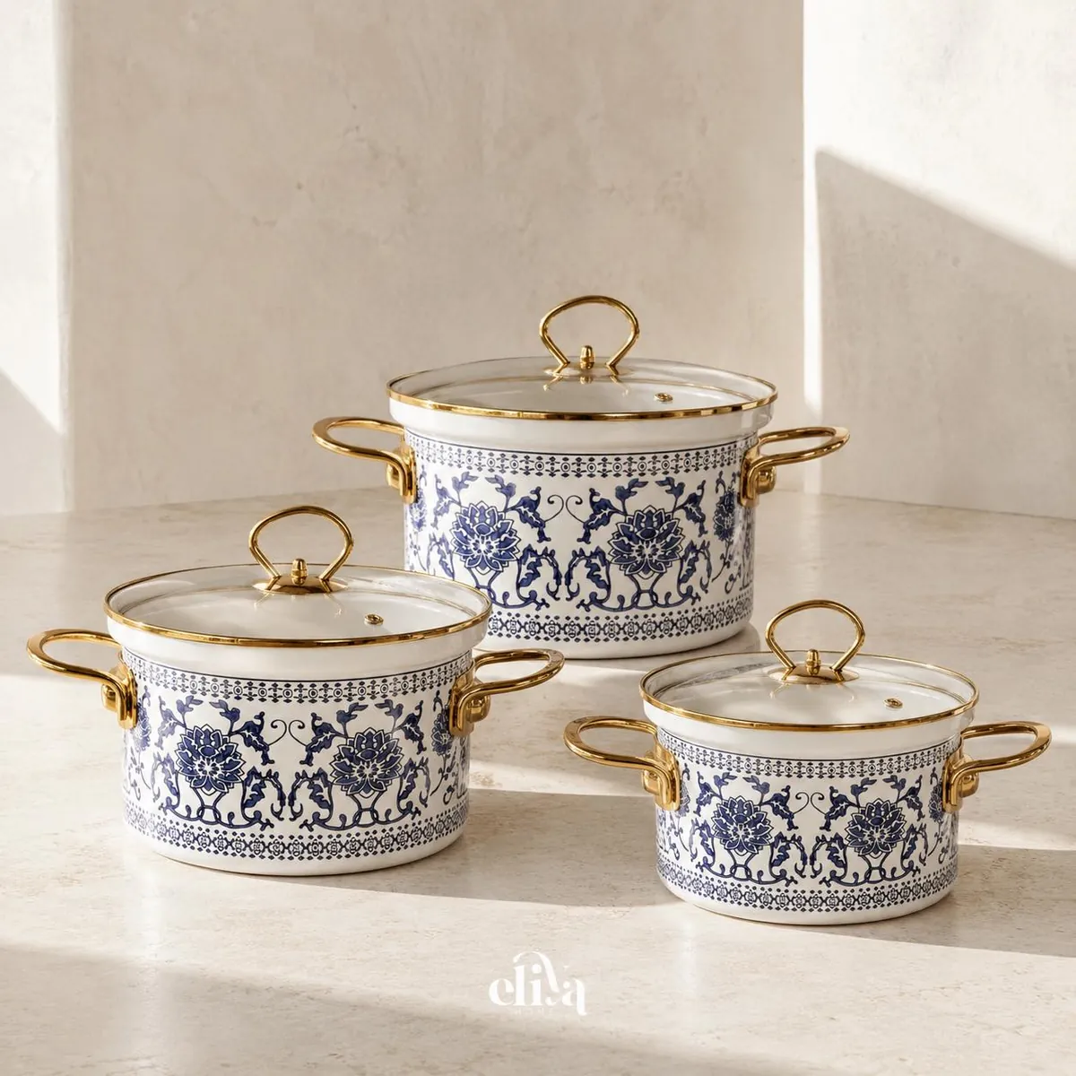 Ginko Metal Triple Pot Set