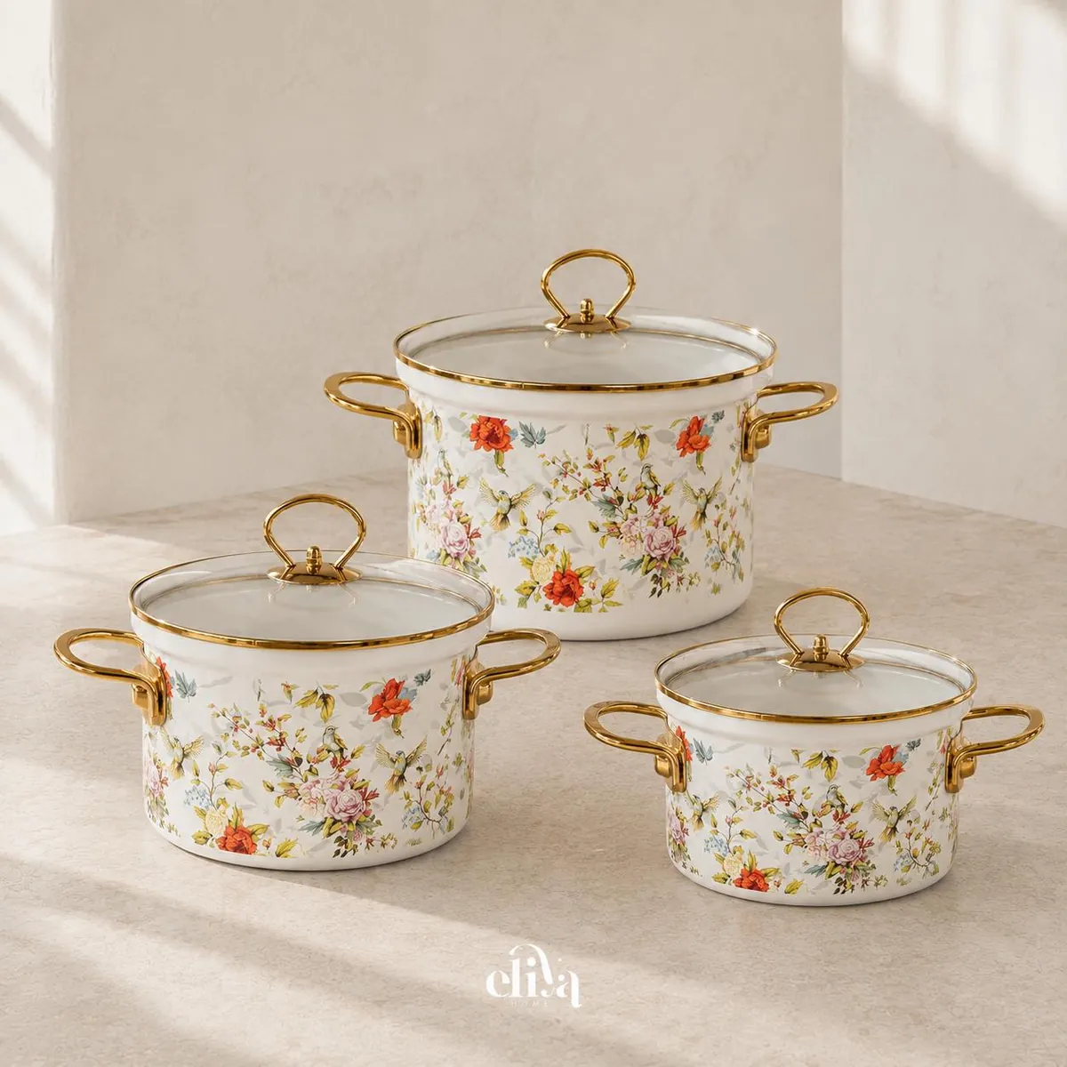 Ginko Metal Triple Pot Set