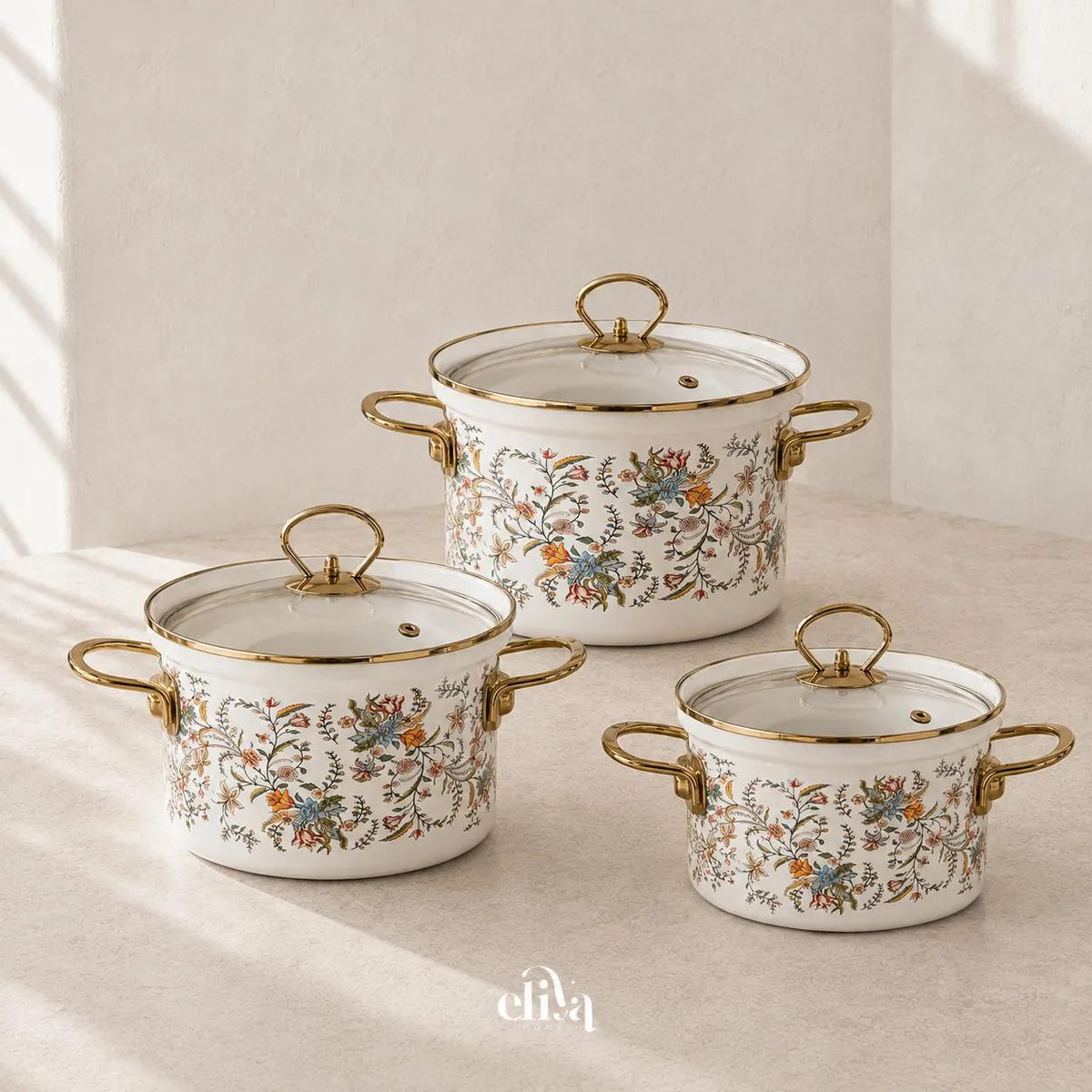 Ginko Metal Triple Pot Set