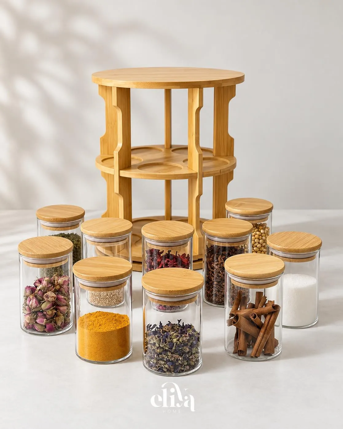 Round Spice Rack Set