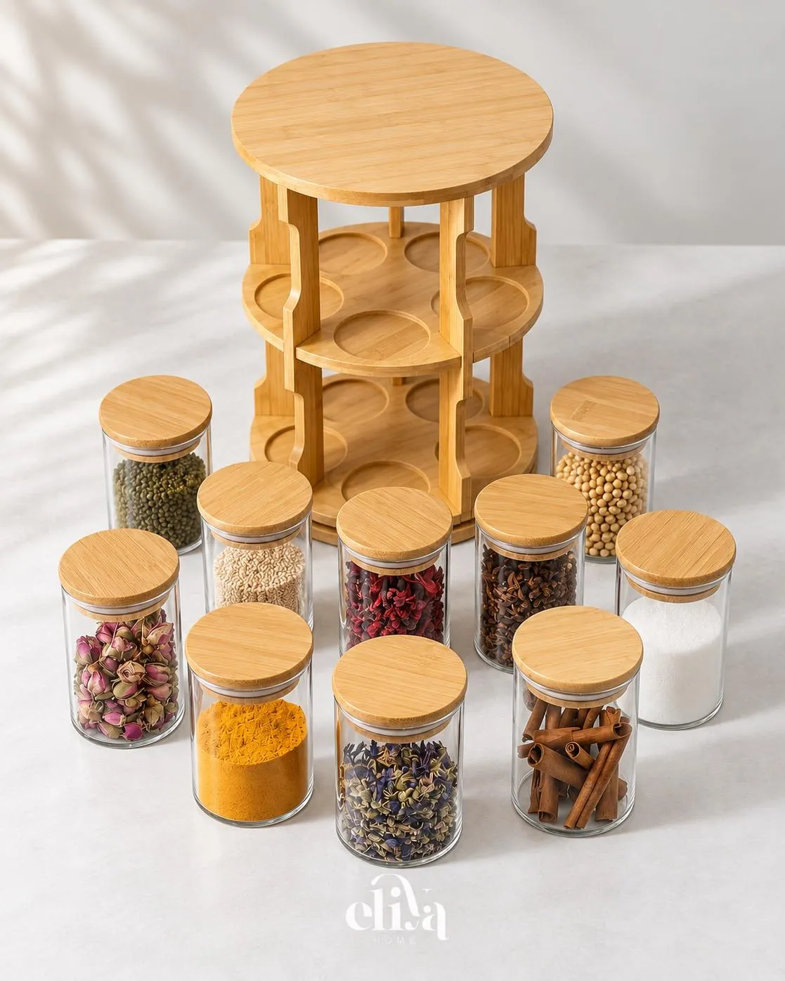 Round Spice Rack Set