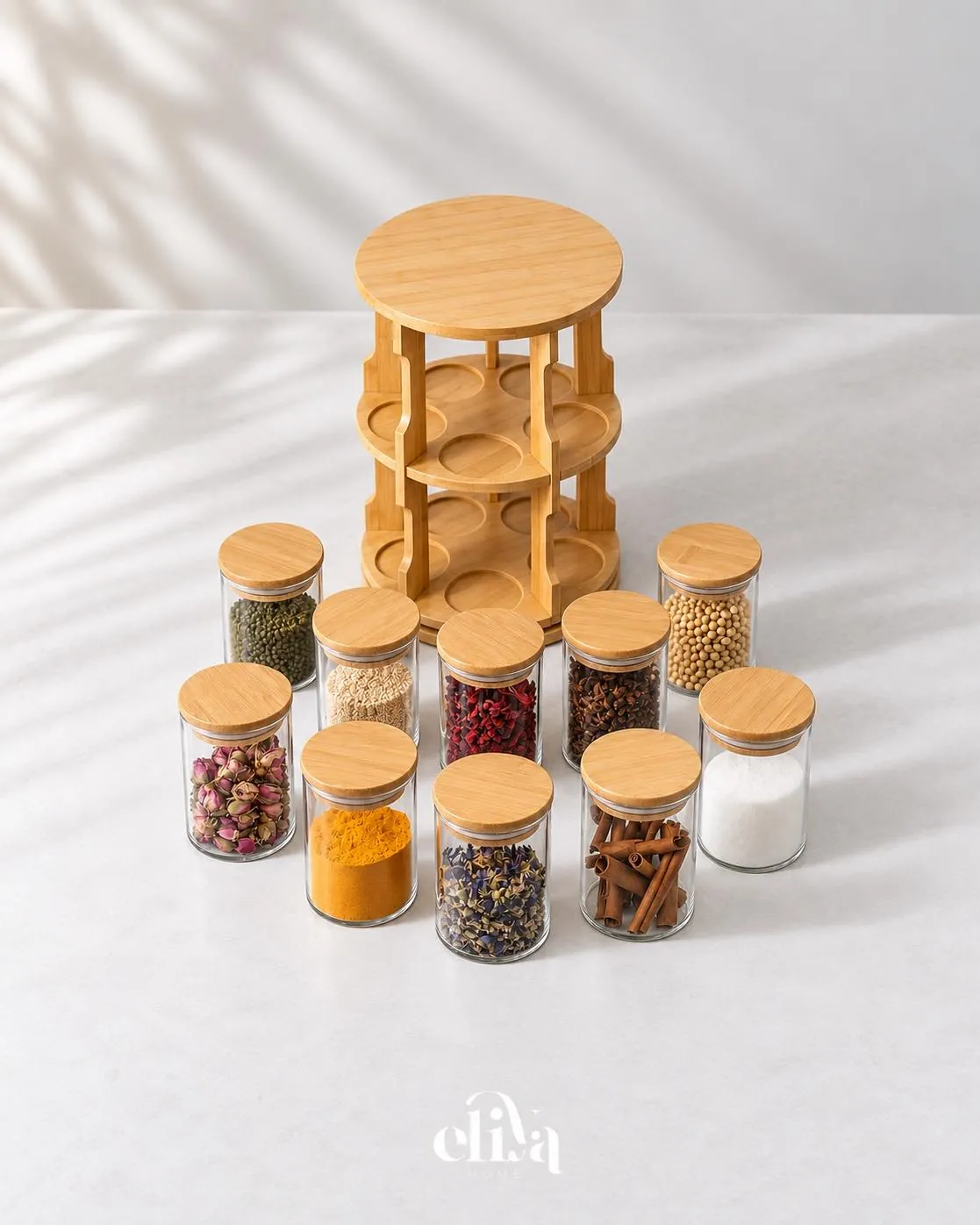 Round Spice Rack Set