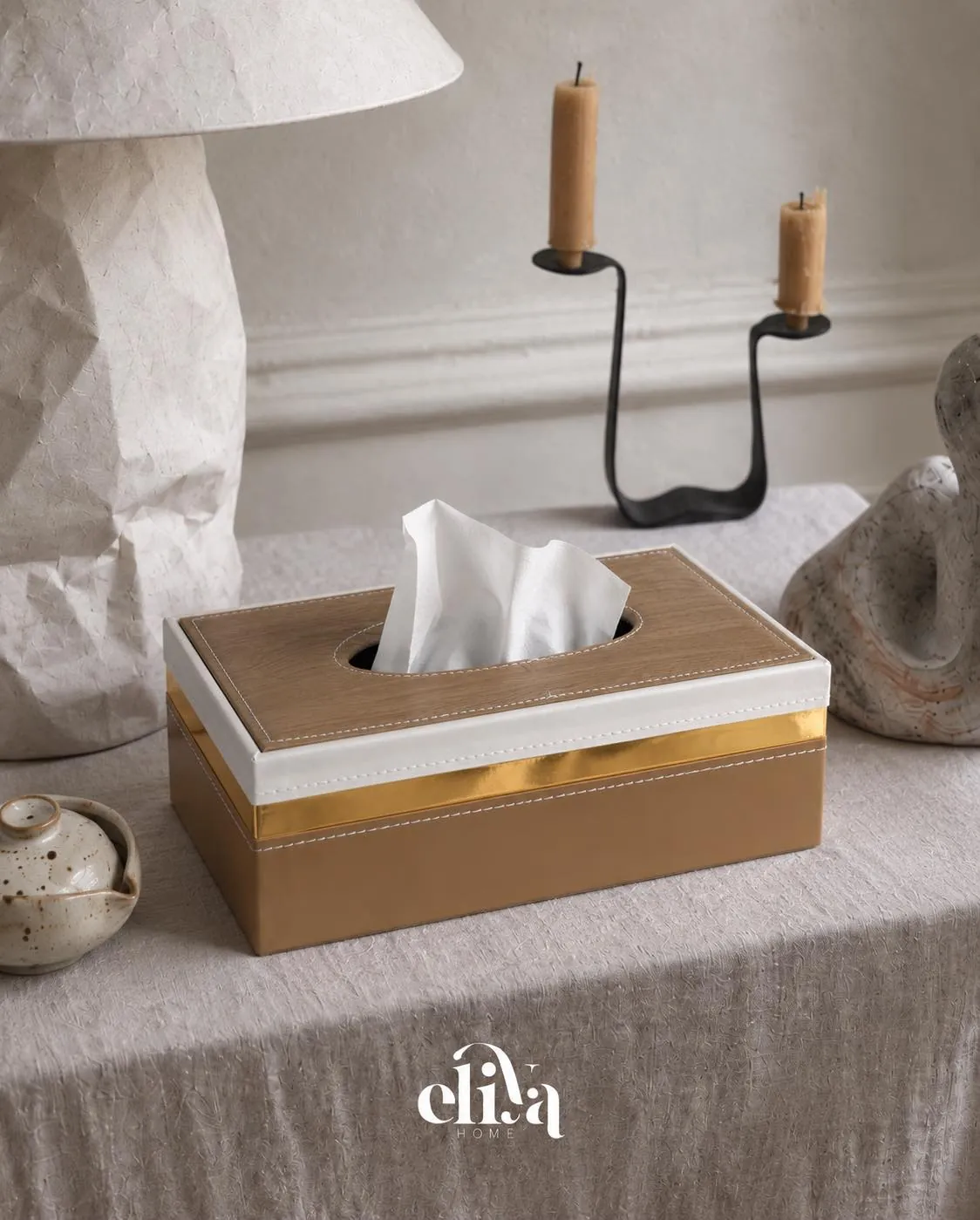 Elegant Leather Makeup Organizer