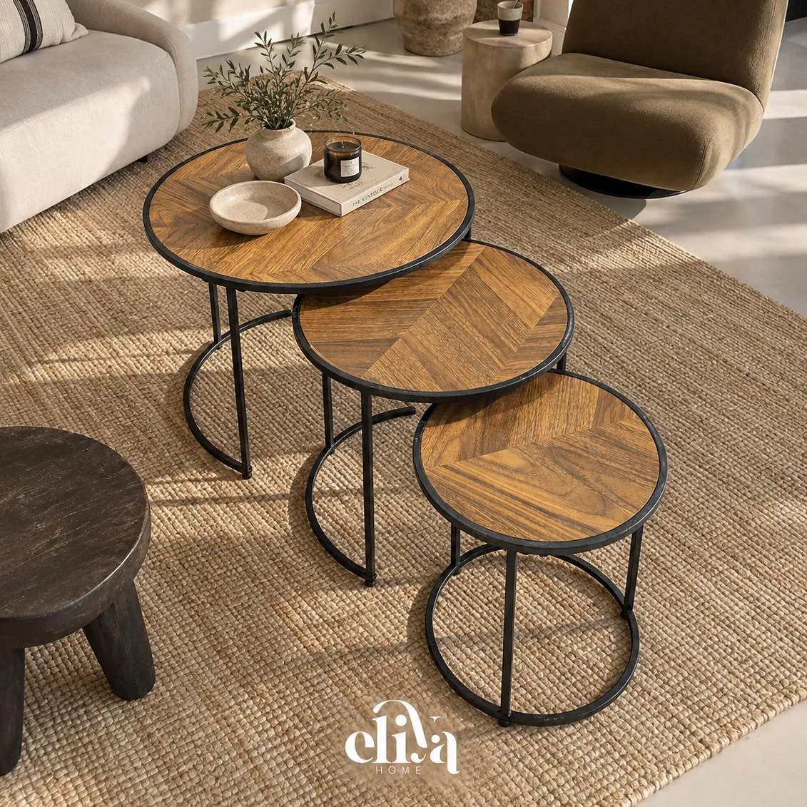 Triple Nesting Table Set