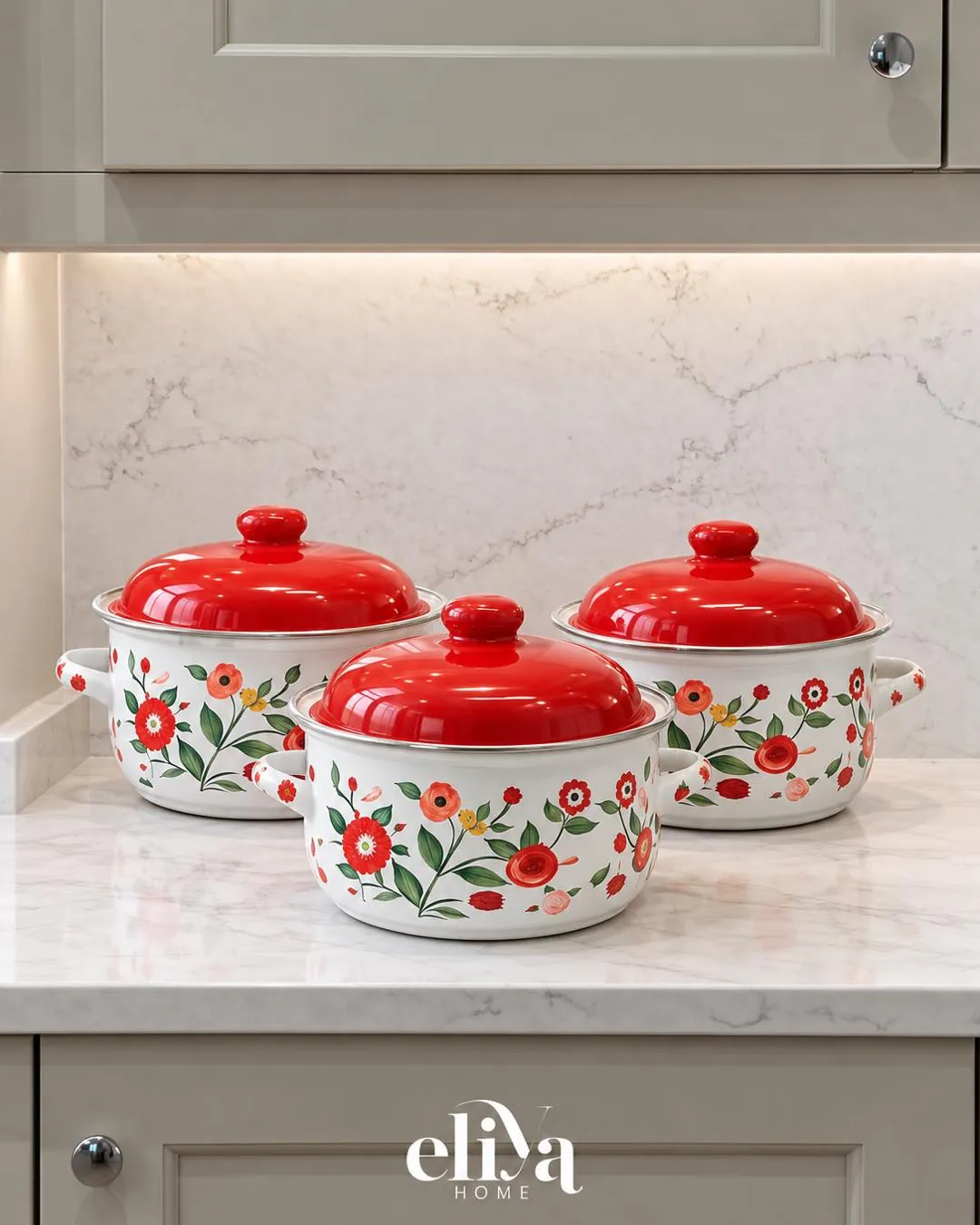 Ginko Metal Pot Set (3 Pieces)
