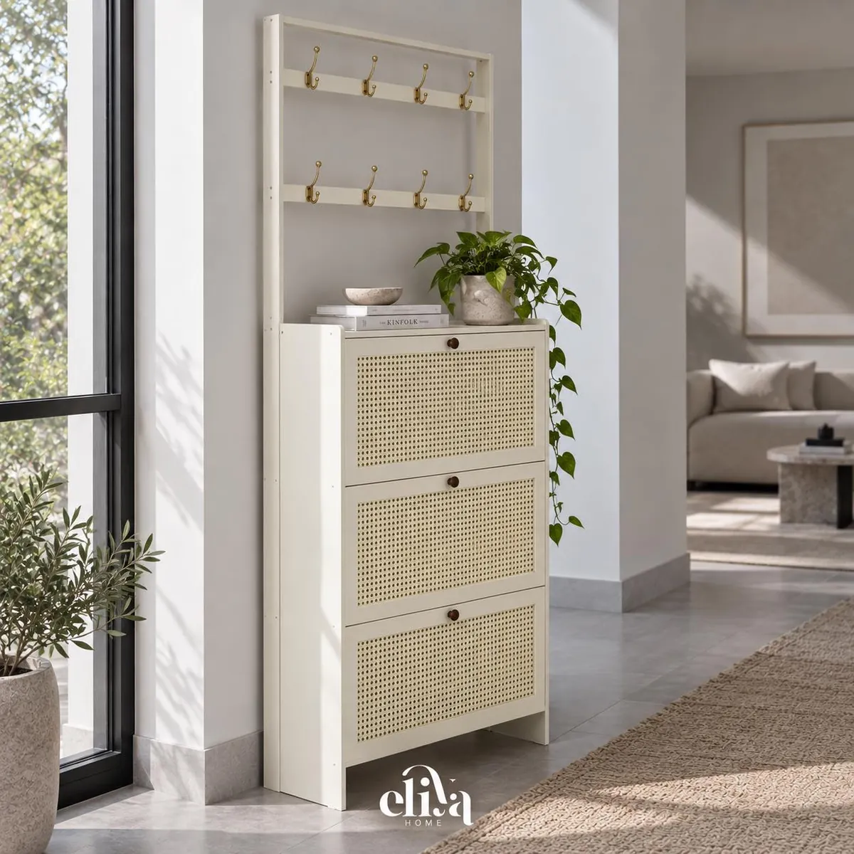 Bamboo Shoe Rack and Clothes Stand