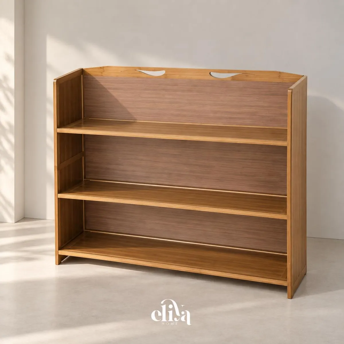 3-Tier Wooden Library Shelf