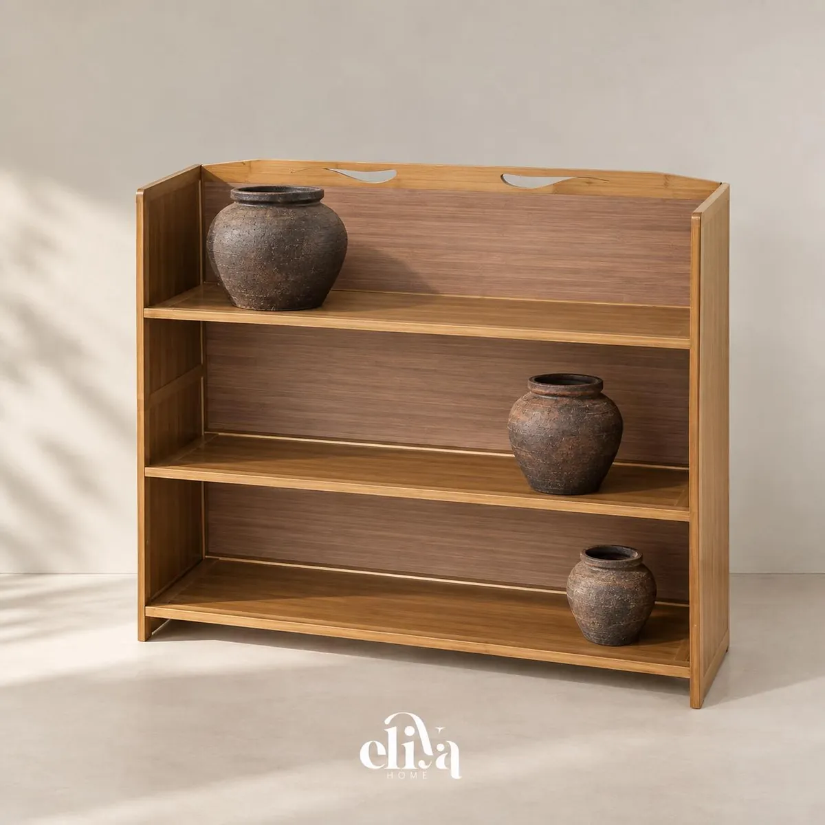 3-Tier Wooden Library Shelf