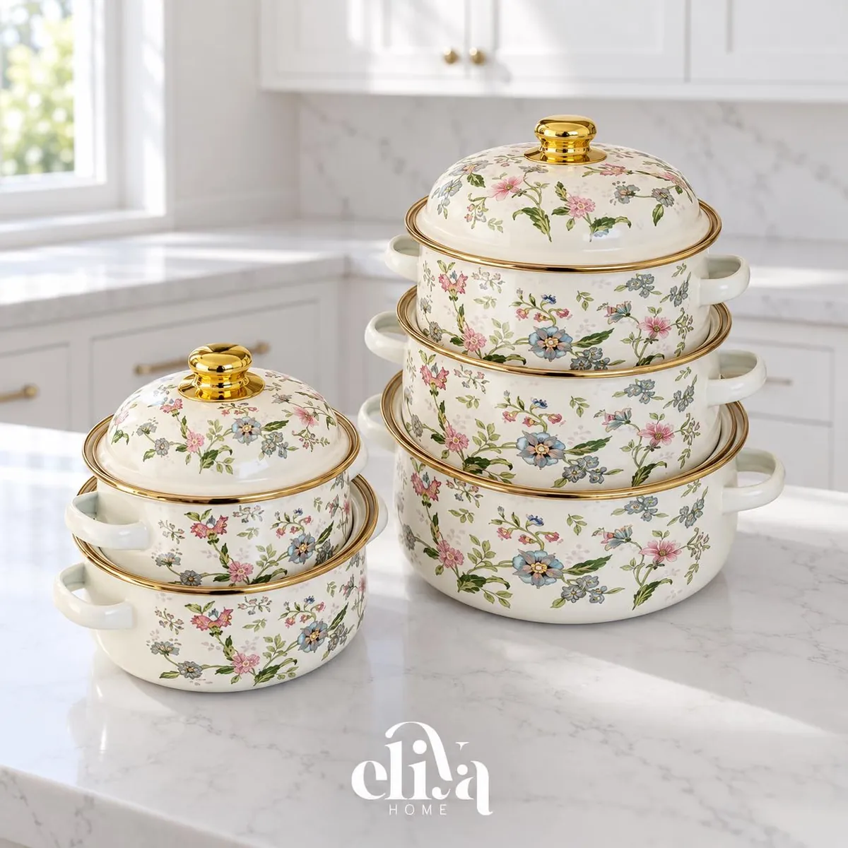 5-Piece Heavy Metal Pot Set