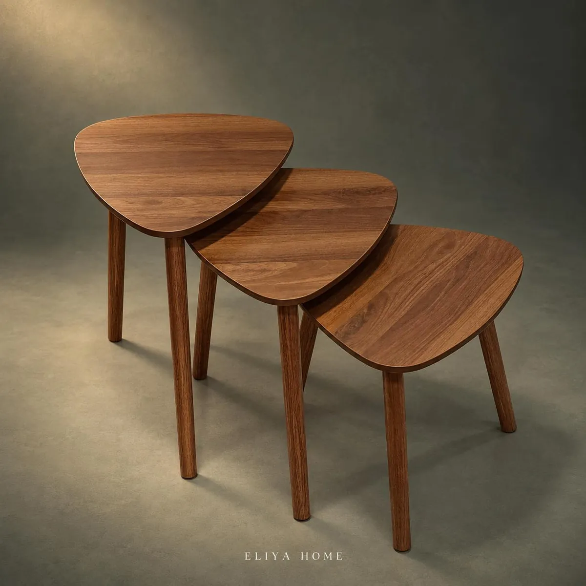 Elegant Triple Wooden Table Set