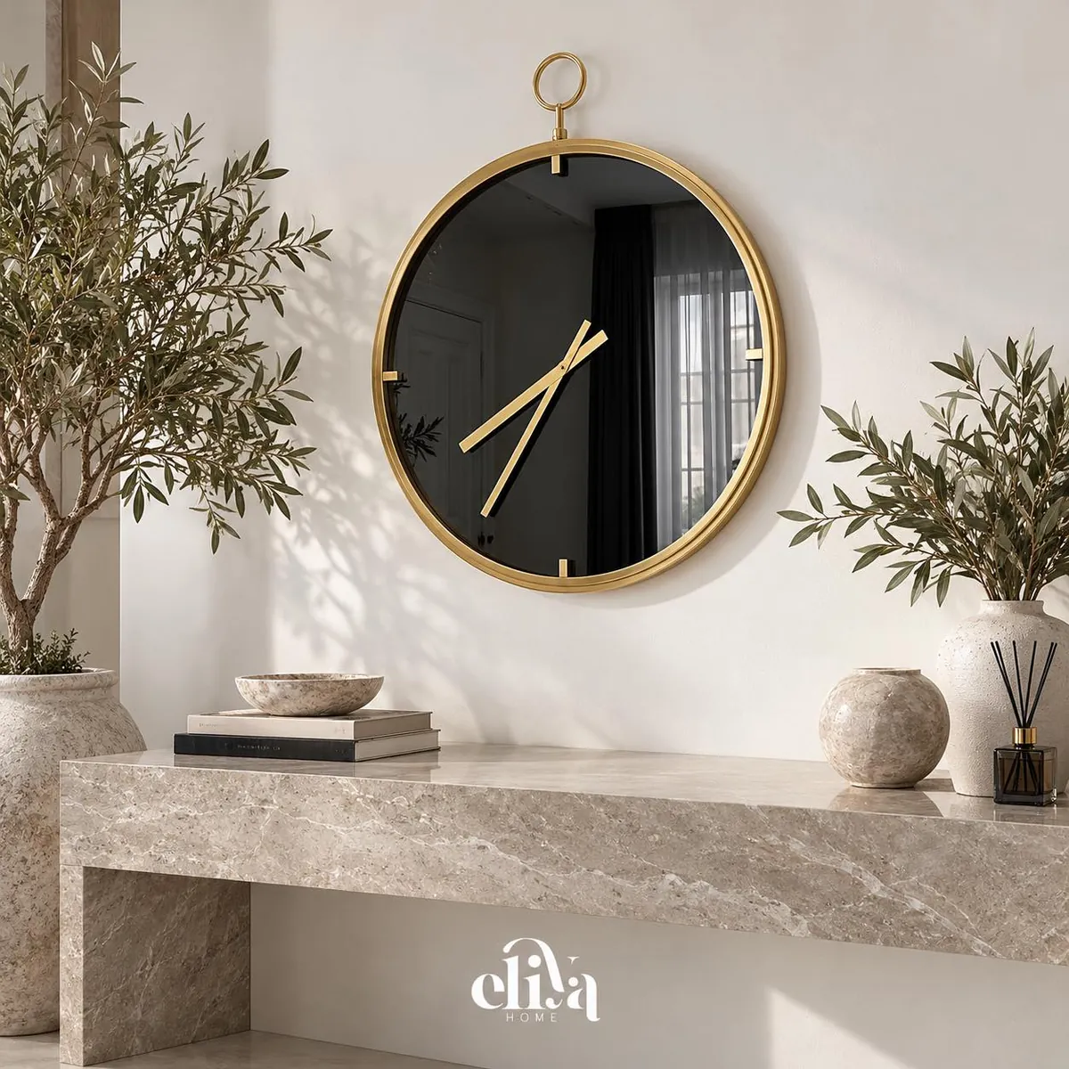 Iron and Glass Wall Clock