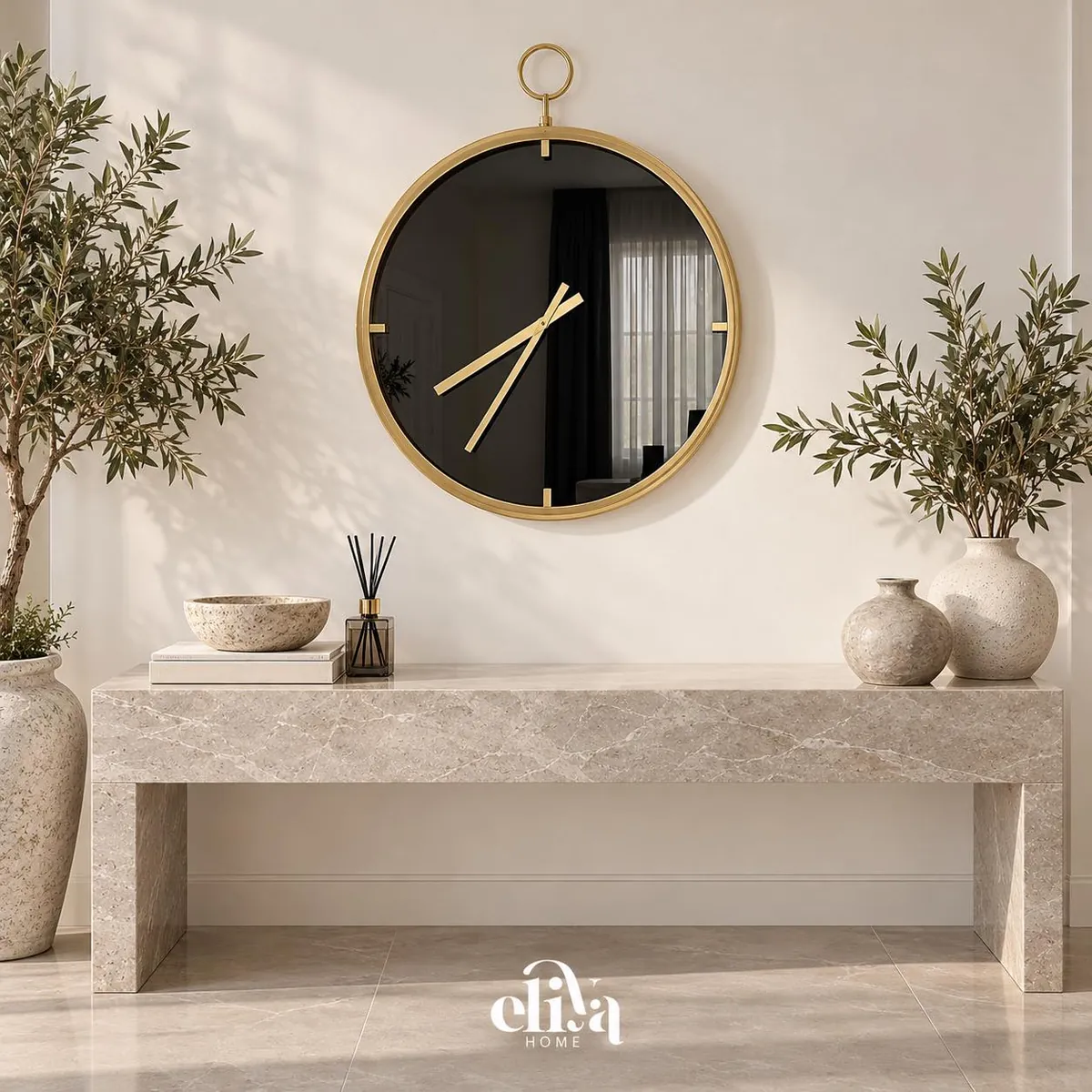Iron and Glass Wall Clock